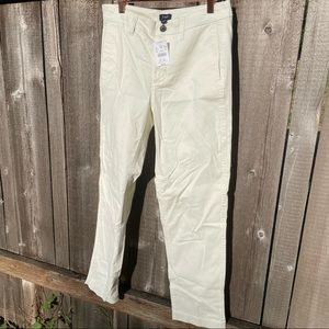 J. Crew white cotton straight pants